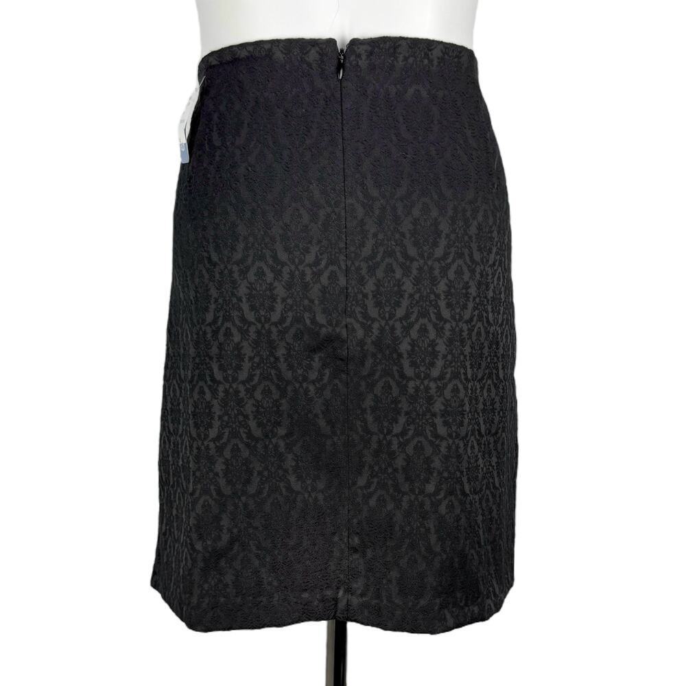 NWT RICKI'S Jacquard Black Pencil Skirt Size 14 - Picture 2 of 8